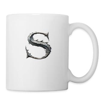 Buchstabe "S" im Drachendesign. - Tasse - Weiß - Rechts