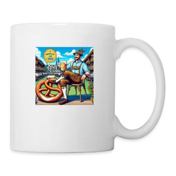 Biergarten - mentally I am here - Tasse - Weiß - Rechts