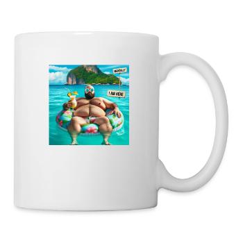 Tropische Insel - mentally I am here - Tasse - Weiß - Rechts