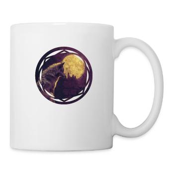 Wolf and the Celtic Moon - Mug - white - Right
