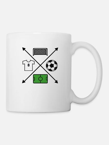 Fußbal - Tasse - Weiß