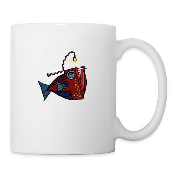 anglerfisch - Tasse - Weiß - Rechts