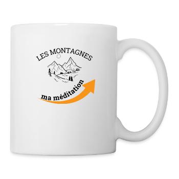 The mountains, my meditation - Mug - white - Right