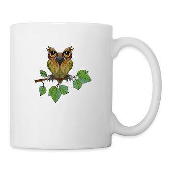 Bunter Vogel - Tasse - Weiß - Rechts