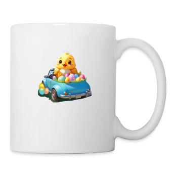 Küken Autofahrerin - Tasse - Weiß - Rechts