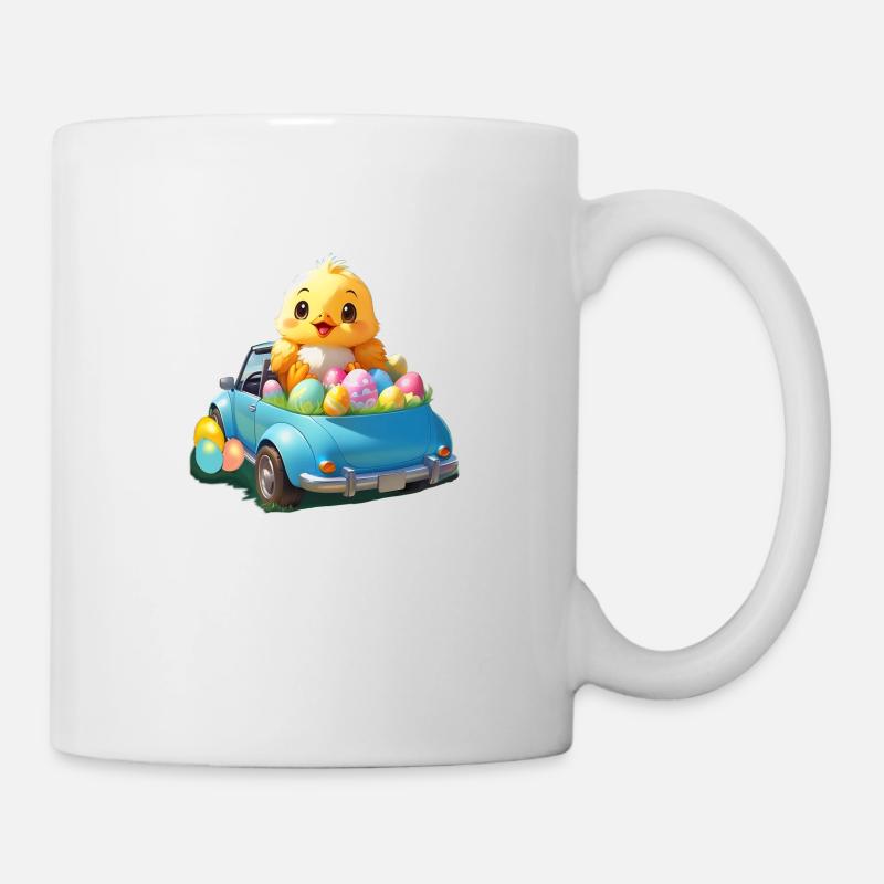 Poussin Automobiliste - Mug blanc - blanc