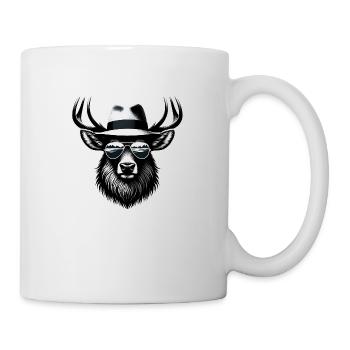 Hipster-Elch - Tasse - Weiß - Rechts