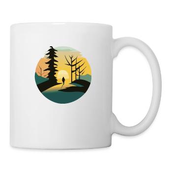 Sunrise in the forest - Mug - white - Right