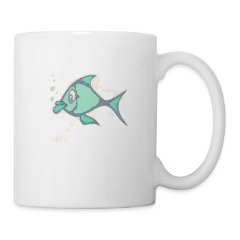 Fisch Fisch - Tasse - Weiß - Rechts
