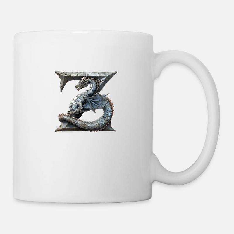 Letter "Z" in dragon design. - Mug - white