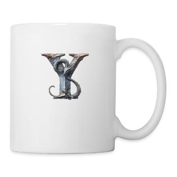 Letter "Y" in dragon design. - Mug - white - Right