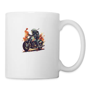 Cooler Motorrad Print Motorcross - Tasse - Weiß - Rechts