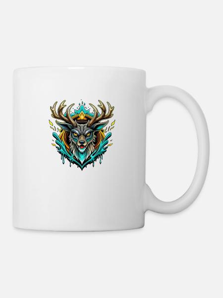 old deer - Tasse - Weiß