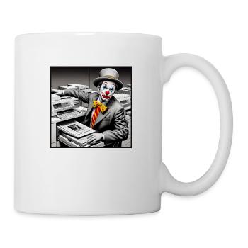 Clown am Kopierer - Tasse - Weiß - Rechts