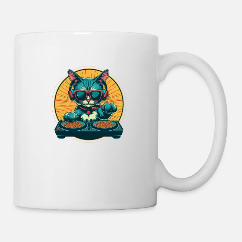 DJ Cat Croquettes Mix - Mug - white
