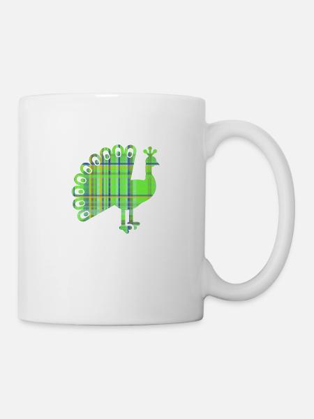 Pfau - Tasse - Weiß