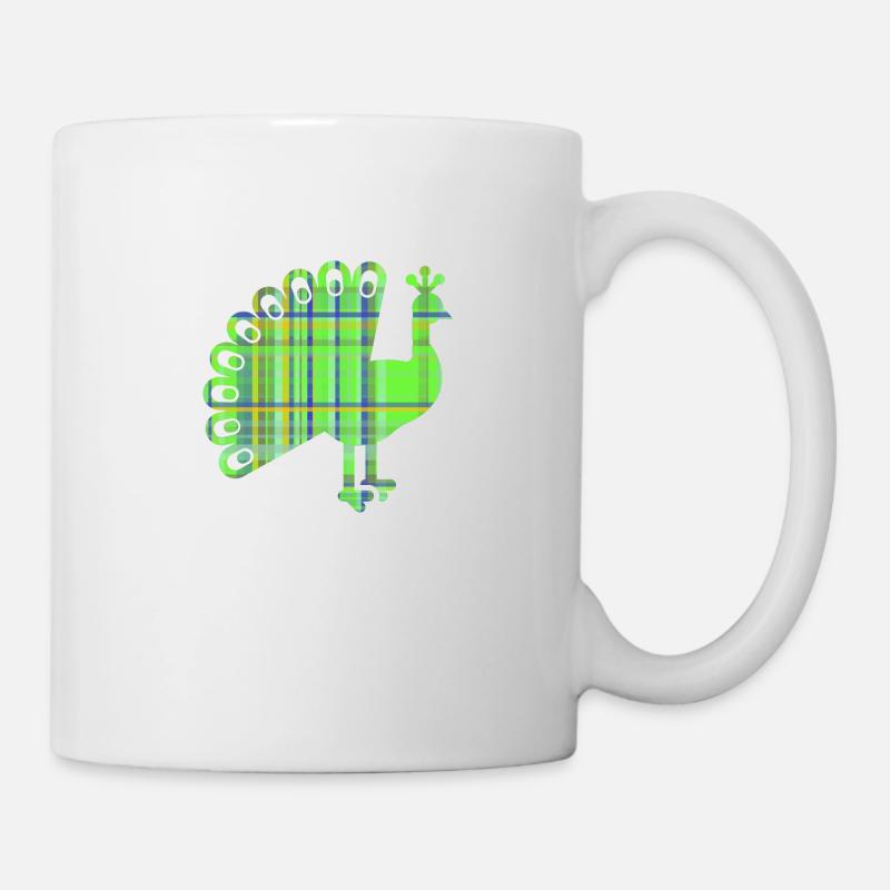 Pfau - Tasse - Weiß