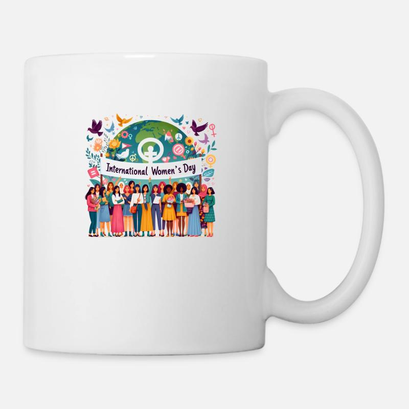 Weltfrauentag 8 März - Tasse - Weiß