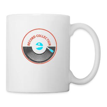 Posez-moi des questions sur ma collection de disques Vintage Fan Viny - Mug blanc - blanc - Droite