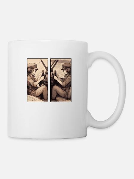 Manga Twin Fly Fighter - Mug - white