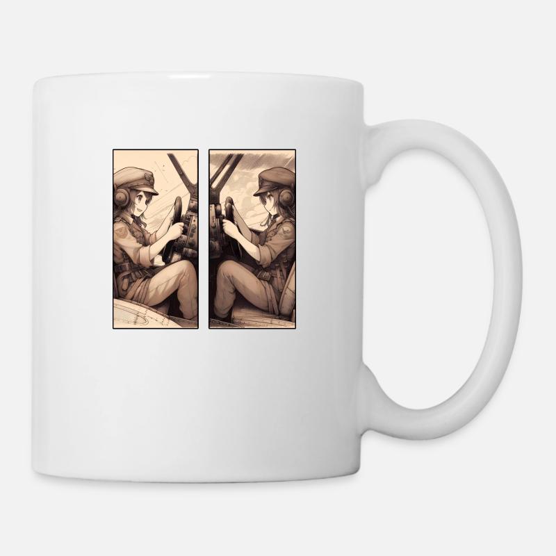 Manga Twin Fly Fighter - Mug - white