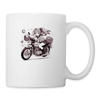 Manga Frau Biker 2 - Tasse - Weiß - Rechts