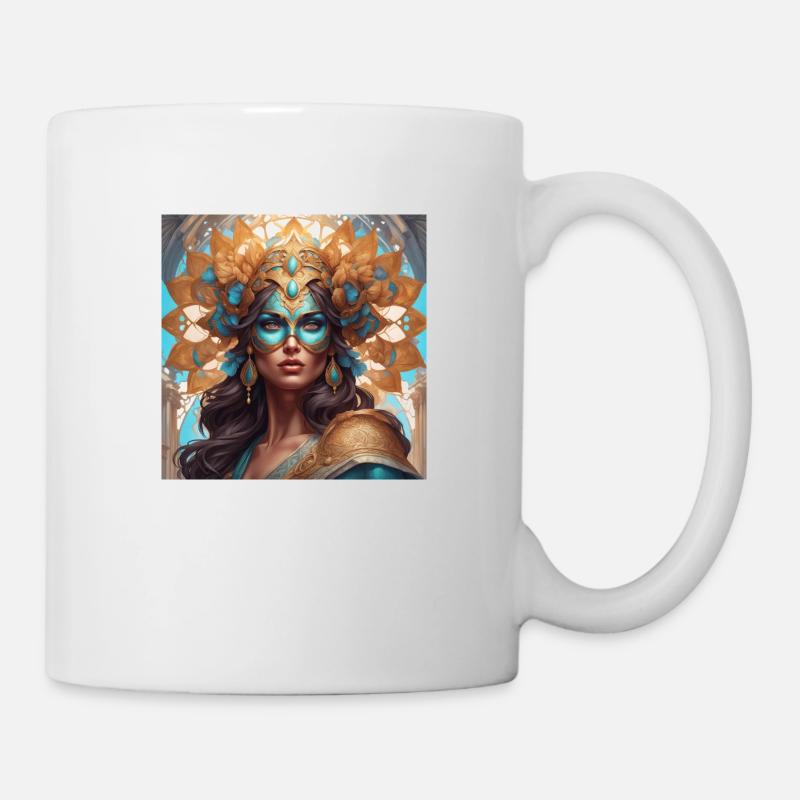 Maske - Tasse - Weiß