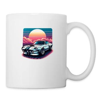 Oldtimer Sonnenuntergang - Tasse - Weiß - Rechts