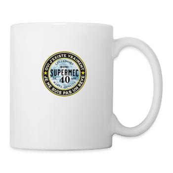 "T-Shirt Homme 40 Ans - L'Authentique Supermec - Mug blanc - blanc - Droite