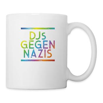 DJs gegen Nazis Regenbogen - Tasse - Weiß - Rechts
