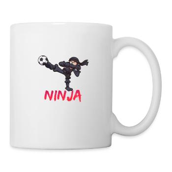 Cool Cartoon Soccer Ninja Football Player - Mug - white - Right