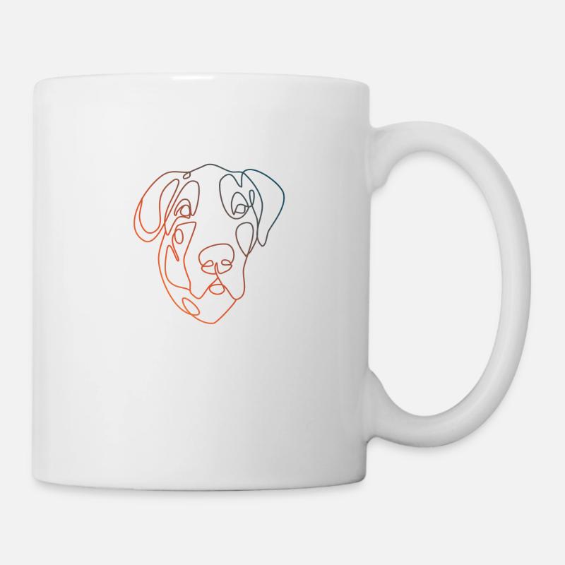 Great Dane Minimalist Linear - Mug - white