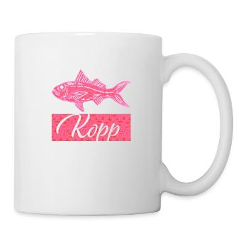 Fischkopp, Nordsee, Ostsee, Hamburg, Kiel, Meer - Tasse - Weiß - Rechts