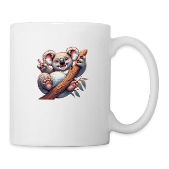 Cute koala bear rejoices. For the family - Mug - white - Right
