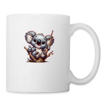 Cute koala bear rejoices. For the family - Mug - white - Right