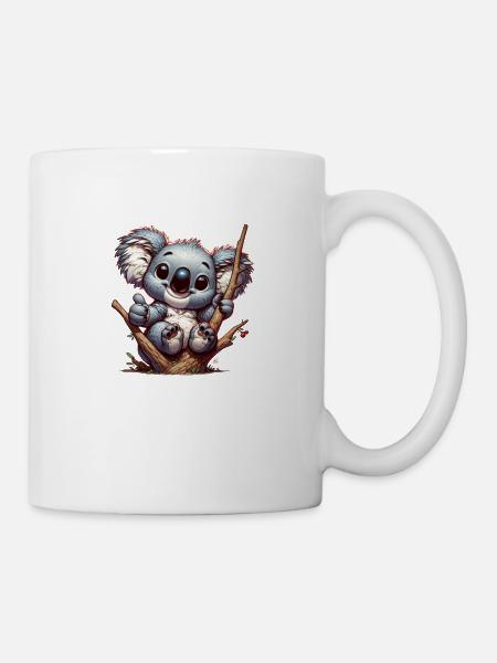 Cute koala bear rejoices. For the family - Mug - white