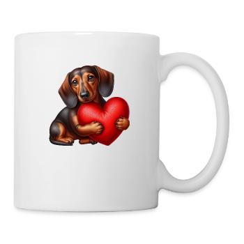 Art du teckel - Mug blanc - blanc - Droite