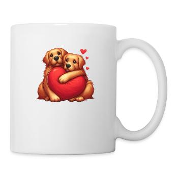 Labrador Retrievers s’étreignant - Mug blanc - blanc - Droite