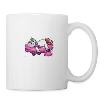 Geboren, um Cartoon-Einhorn zu funkeln - Tasse - Weiß - Rechts