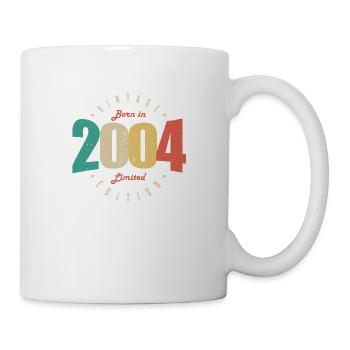 2004 Vintage Retro Geburtstagsgeschenk 2004 - Tasse - Weiß - Rechts