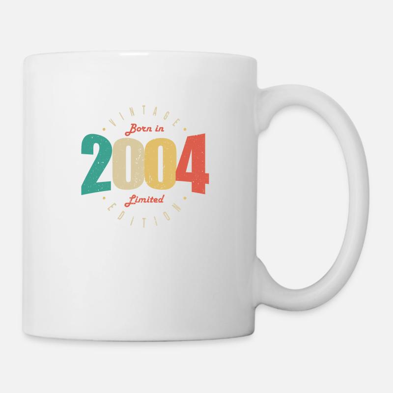 2004 Vintage Anniversaire Rétro Cadeau 2004 - Mug blanc - blanc