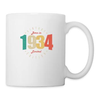 1934 Vintage Anniversaire Rétro Cadeau 1934 - Mug blanc - blanc - Droite