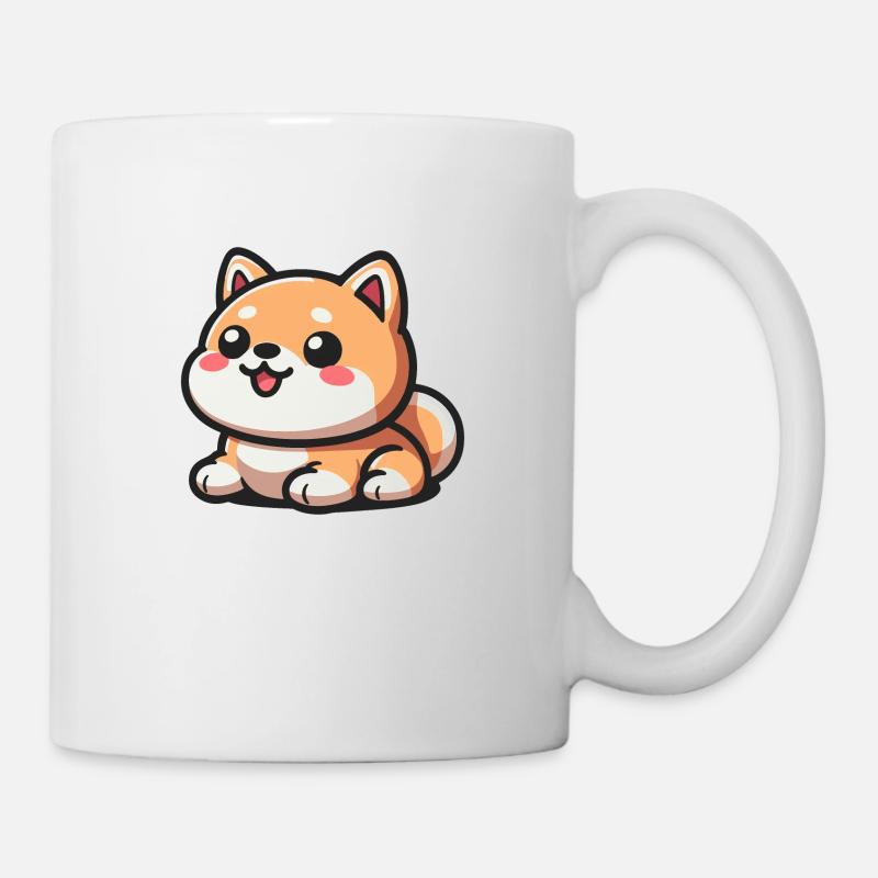 Mignon chiot Kawaii Shiba - Mug blanc - blanc