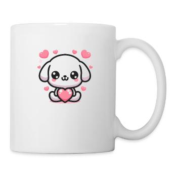 Cute Puppy Dog Heart - Mug - white - Right