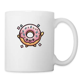 Niedlicher Chibi Kawaii Donut - Tasse - Weiß - Rechts