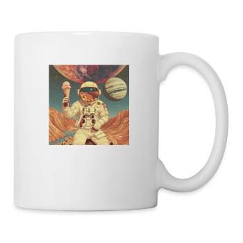 Astronaut und sein Eis - Tasse - Weiß - Rechts