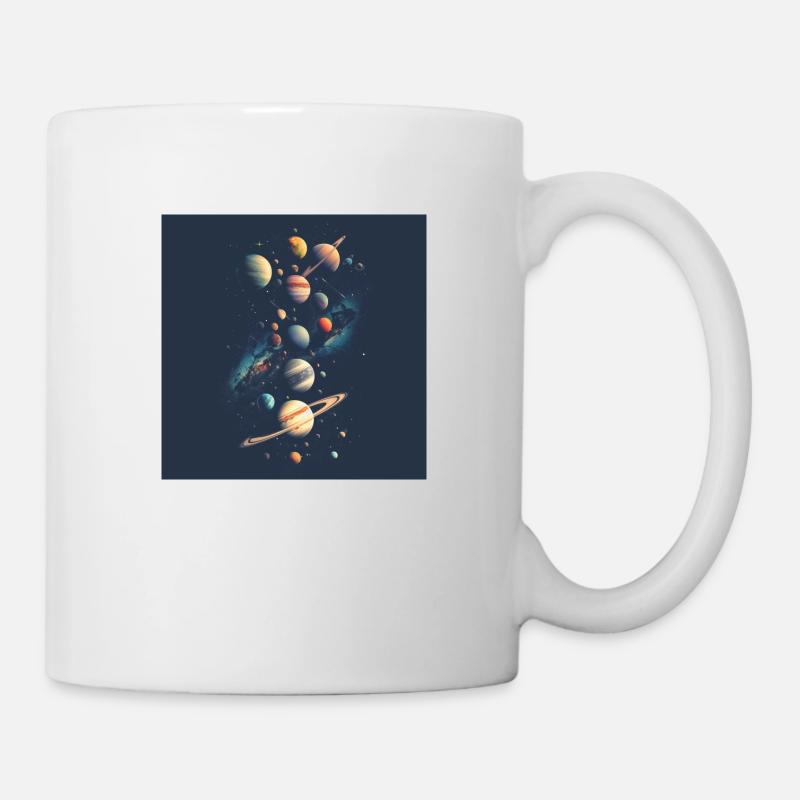 Space Planets - Tasse - Weiß