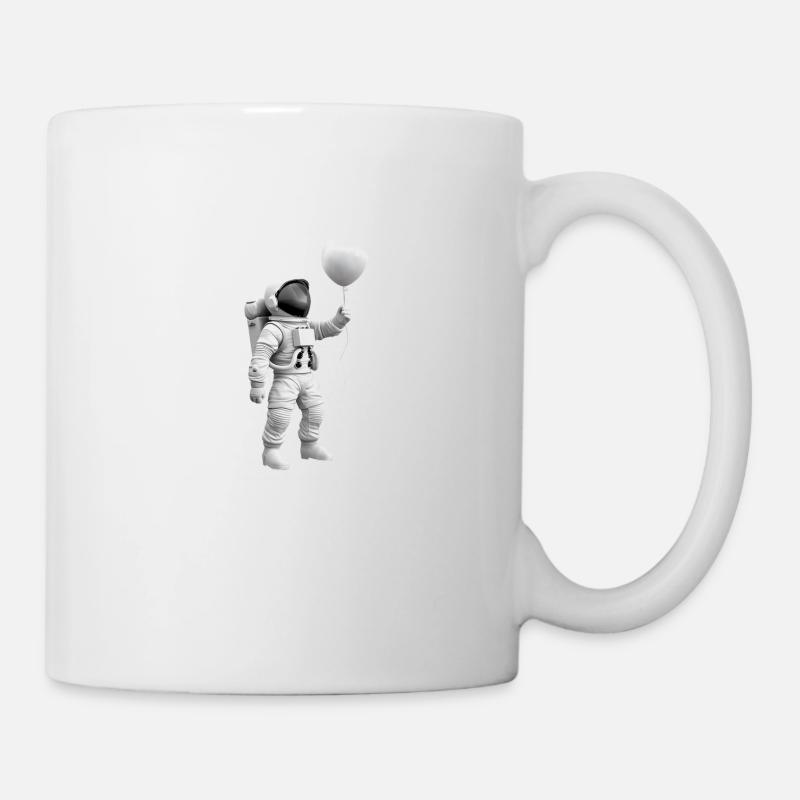 Moderner Astronaut mit Ballon - Tasse - Weiß