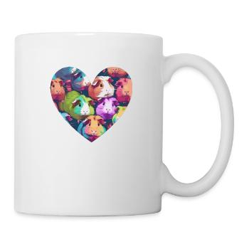 Meerschweinchen, illustration,Malerei,Herz - Tasse - Weiß - Rechts