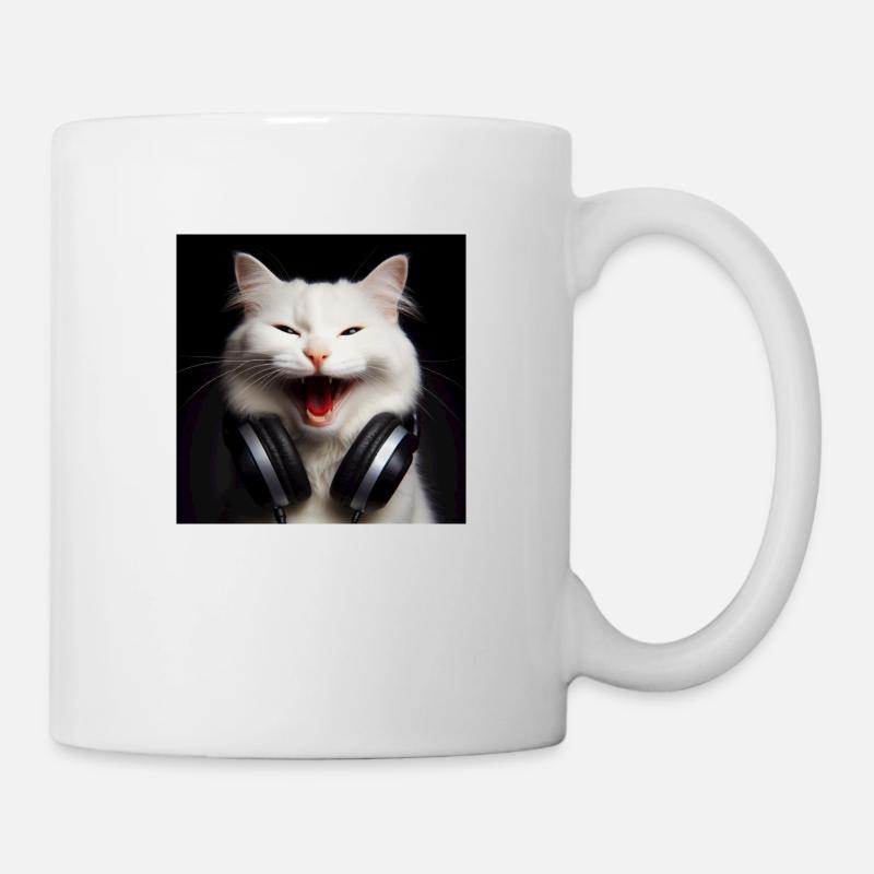 Musik Katze 3 - Tasse - Weiß